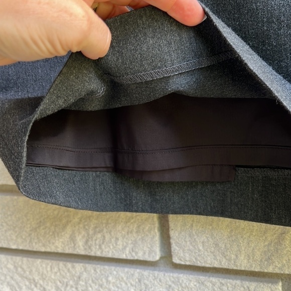 TRISTAN Grey Dress Skirt with Black Ribbon Trim Sz 8 - Picture 4 of 9